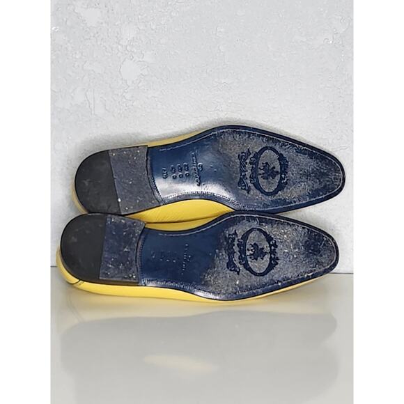 Corrente Grain Leather Yellow Horse Bit Loafers for Men Size 42 1/2 w/ Box